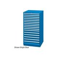 Lista International Lista 28-1/4"W Cabinet, 16 Drawer, 296 Compart - Bright Blue, Keyed Alike XSSC1350-1601BBKA